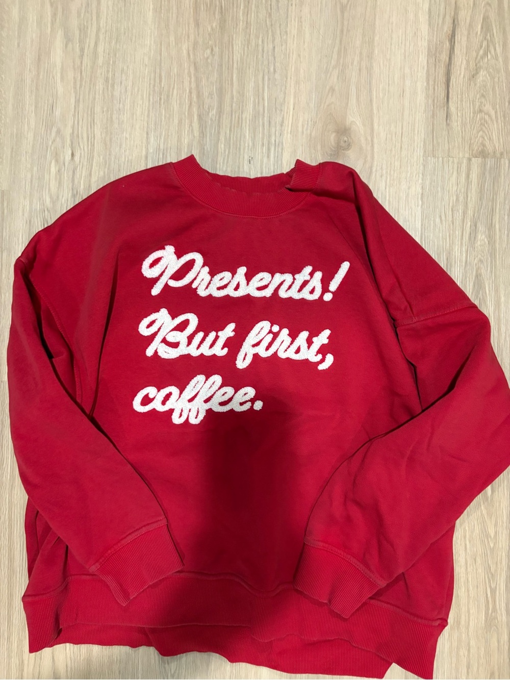 Bass Pro Shops Red Crewneck Sweatshirt with White Script